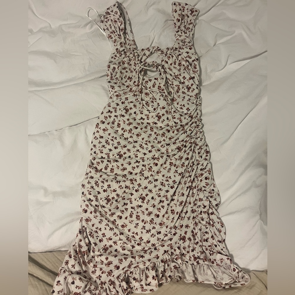 Urban Outfitters Floral Ruffle Mini Dress - Picture 3 of 4